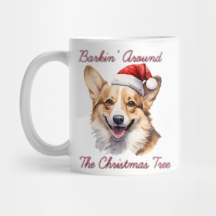 Christmas Corgi Dog in Santa Hat Mug